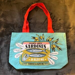 Sardines Tote Bag - Blue and Red